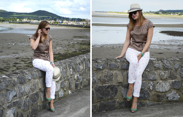 white diamond pants