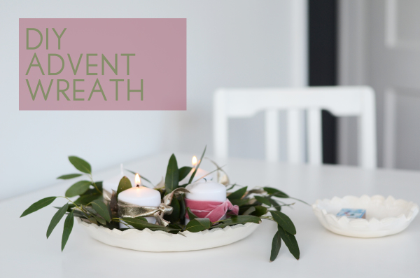 DIY Advent Wreath with eucalyptus